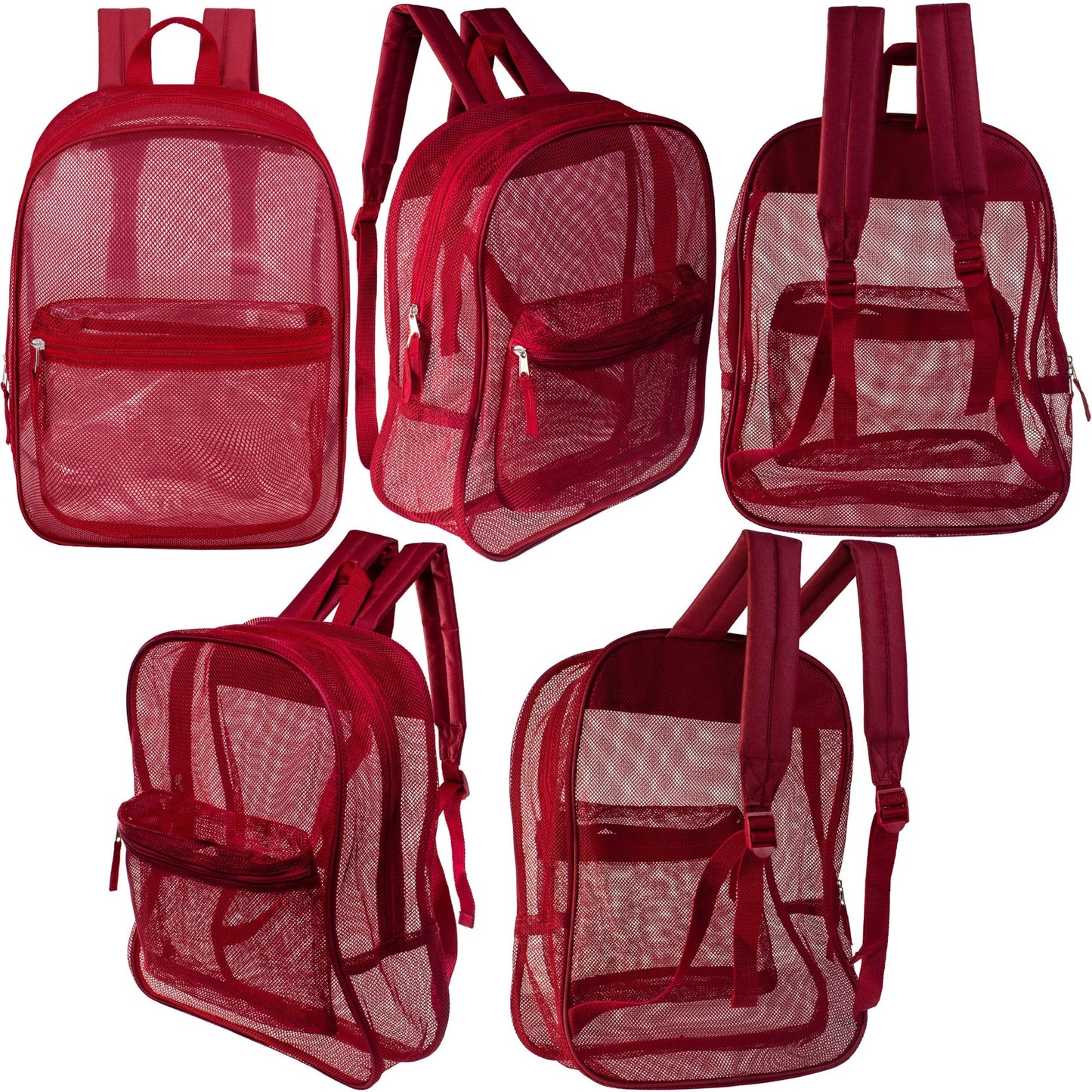 17" Wholesale Mesh Backpacks in 8 Colors - Bulk Case of 24 ($7.60 / UNIT - ITEM: DWBP-297-24)