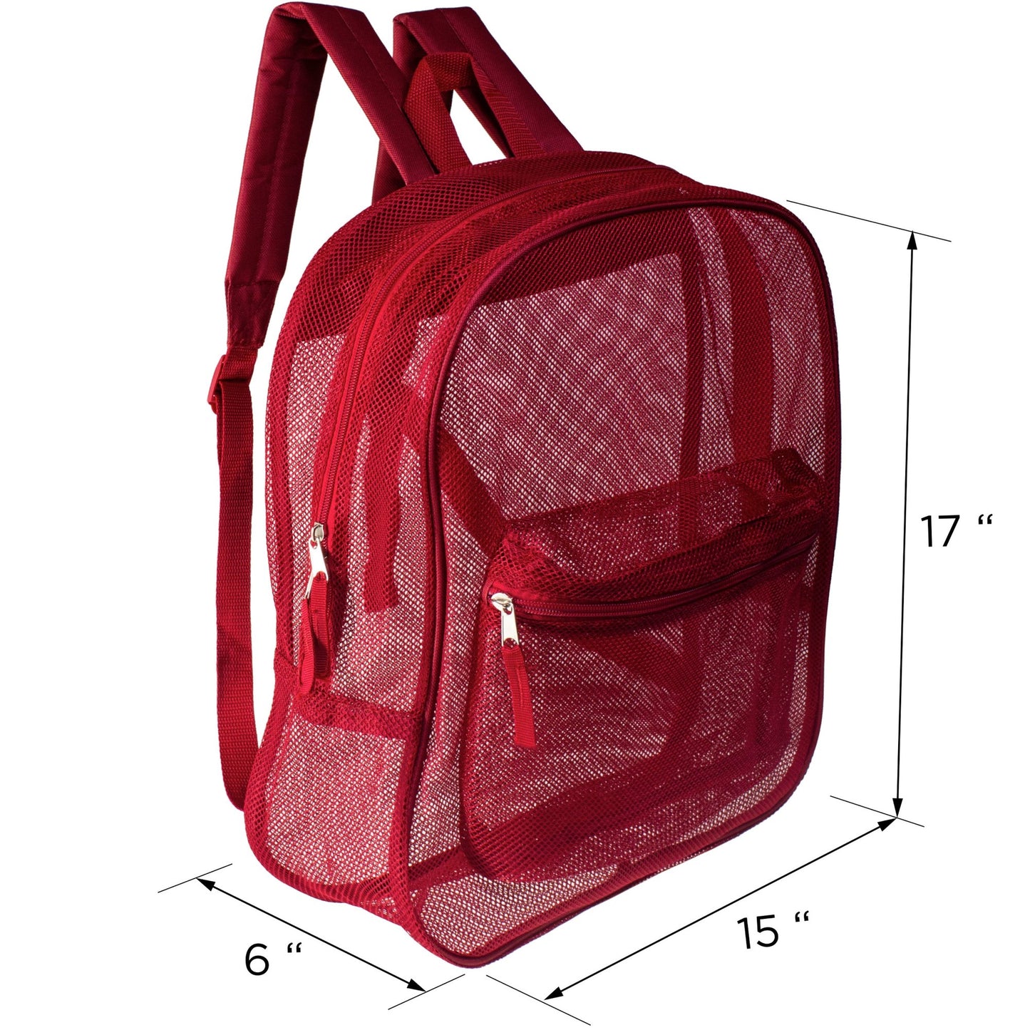 17" Wholesale Mesh Backpacks in 8 Colors - Bulk Case of 24 ($7.60 / UNIT - ITEM: DWBP-297-24)