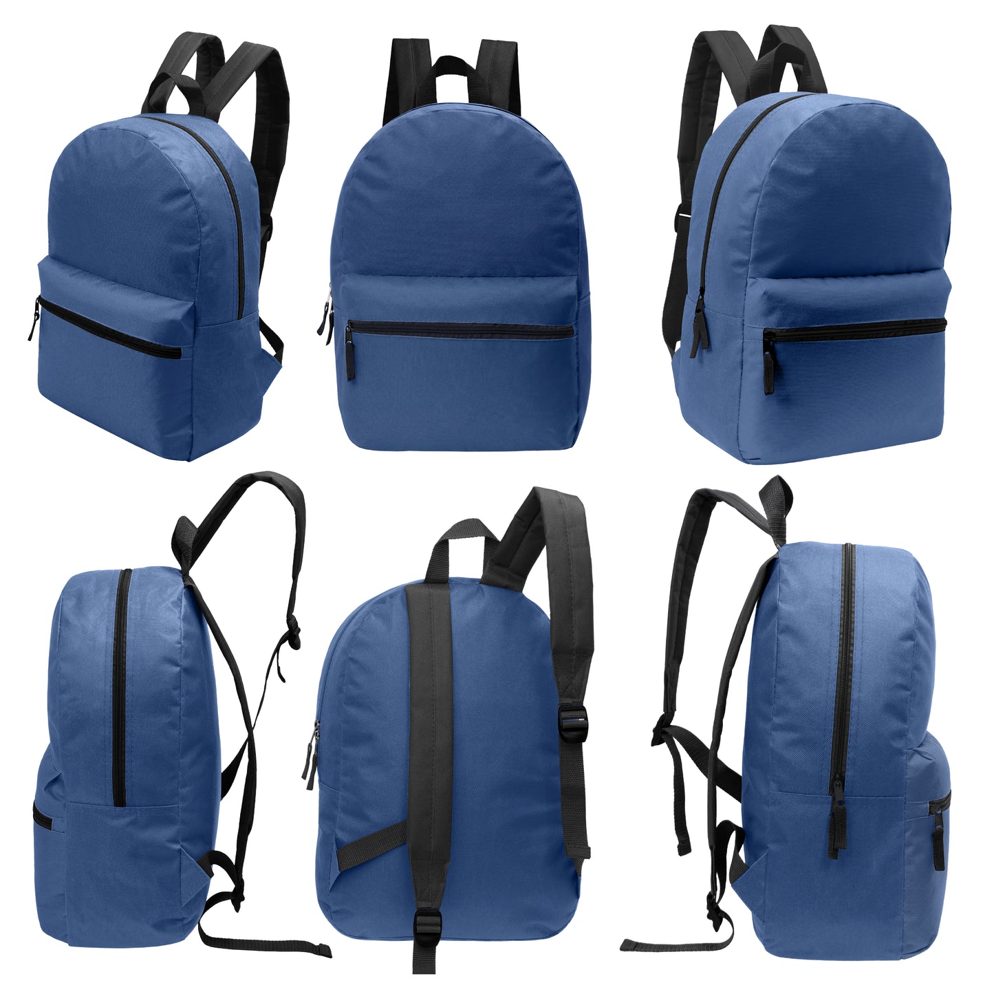 Wholesale 17" Backpacks for Back to School in 6 Colors - Bulk Case of 36 ($4.50 / UNIT - ITEM: DWBP-280-36)