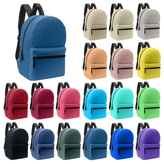 Wholesale 17" Backpacks for Back to School in 6 Colors - Bulk Case of 36 ($4.50 / UNIT - ITEM: DWBP-280-36)