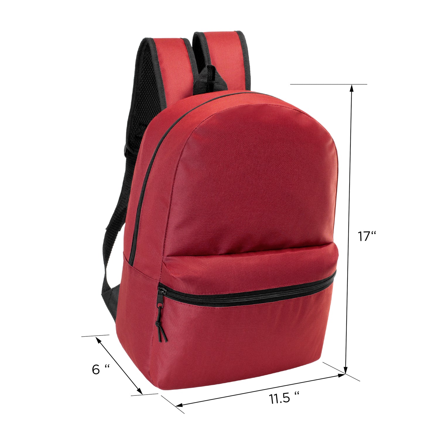 Wholesale 17" Backpacks for Back to School in 6 Colors - Bulk Case of 24 ($4.50 / UNIT - ITEM: DWBP-302-24)