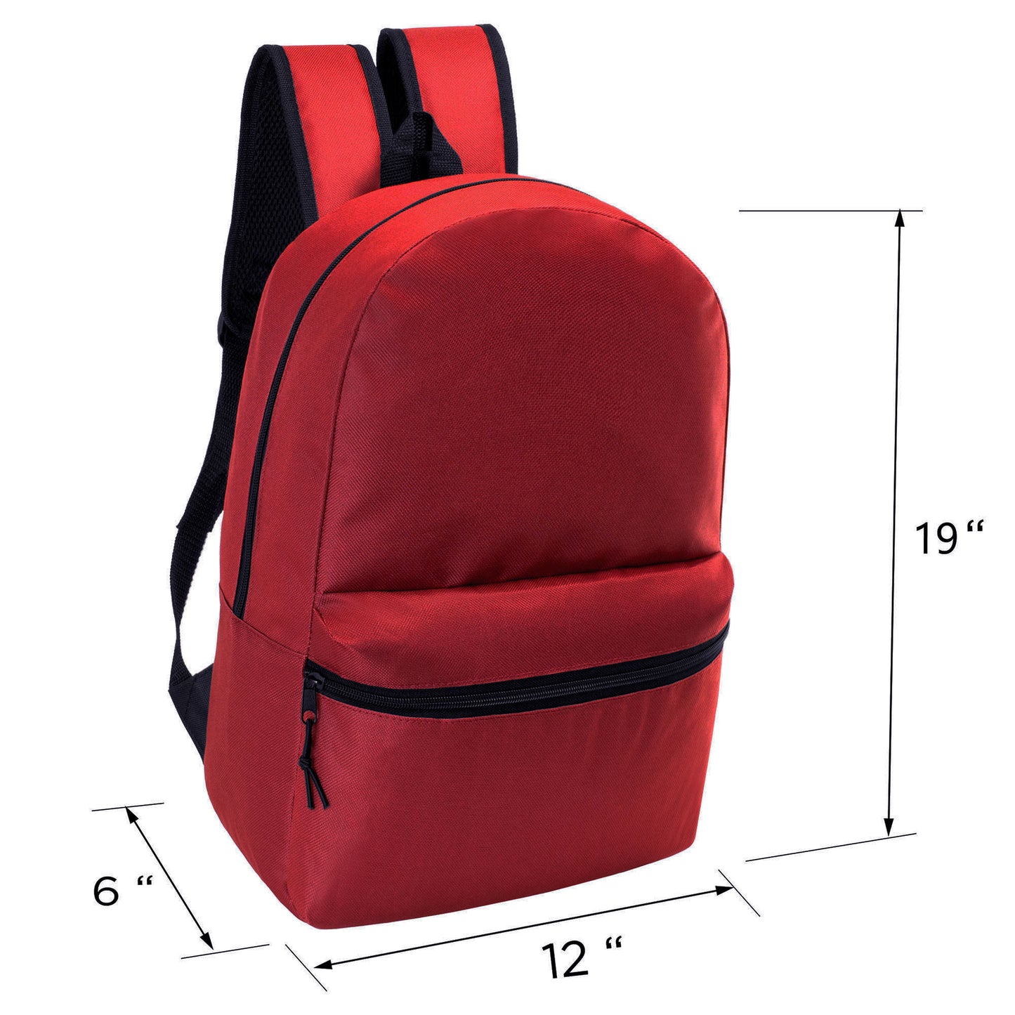 Wholesale 18.5" Backpacks for Back to School in 6 Colors - Bulk Case of 24 ($5.60 / UNIT - ITEM: DWBP-298-24)
