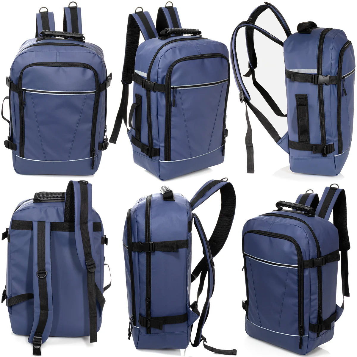 18" Deluxe Wholesale Travel Backpack with Laptop Sleeve in 3 Colors - Bulk Case of 12 ($14.50 / UNIT - ITEM: DWBP-338-12)