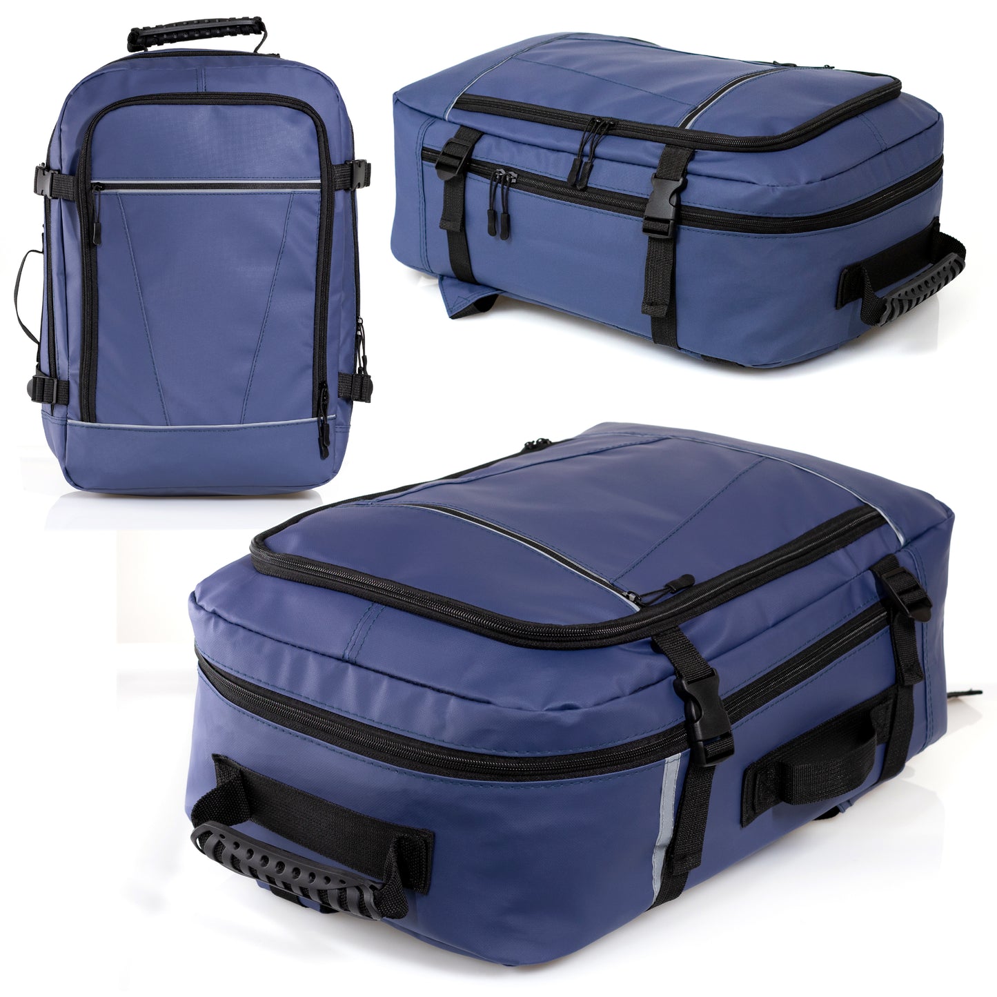 18" Deluxe Wholesale Travel Backpack with Laptop Sleeve in 3 Colors - Bulk Case of 12 ($14.50 / UNIT - ITEM: DWBP-338-12)