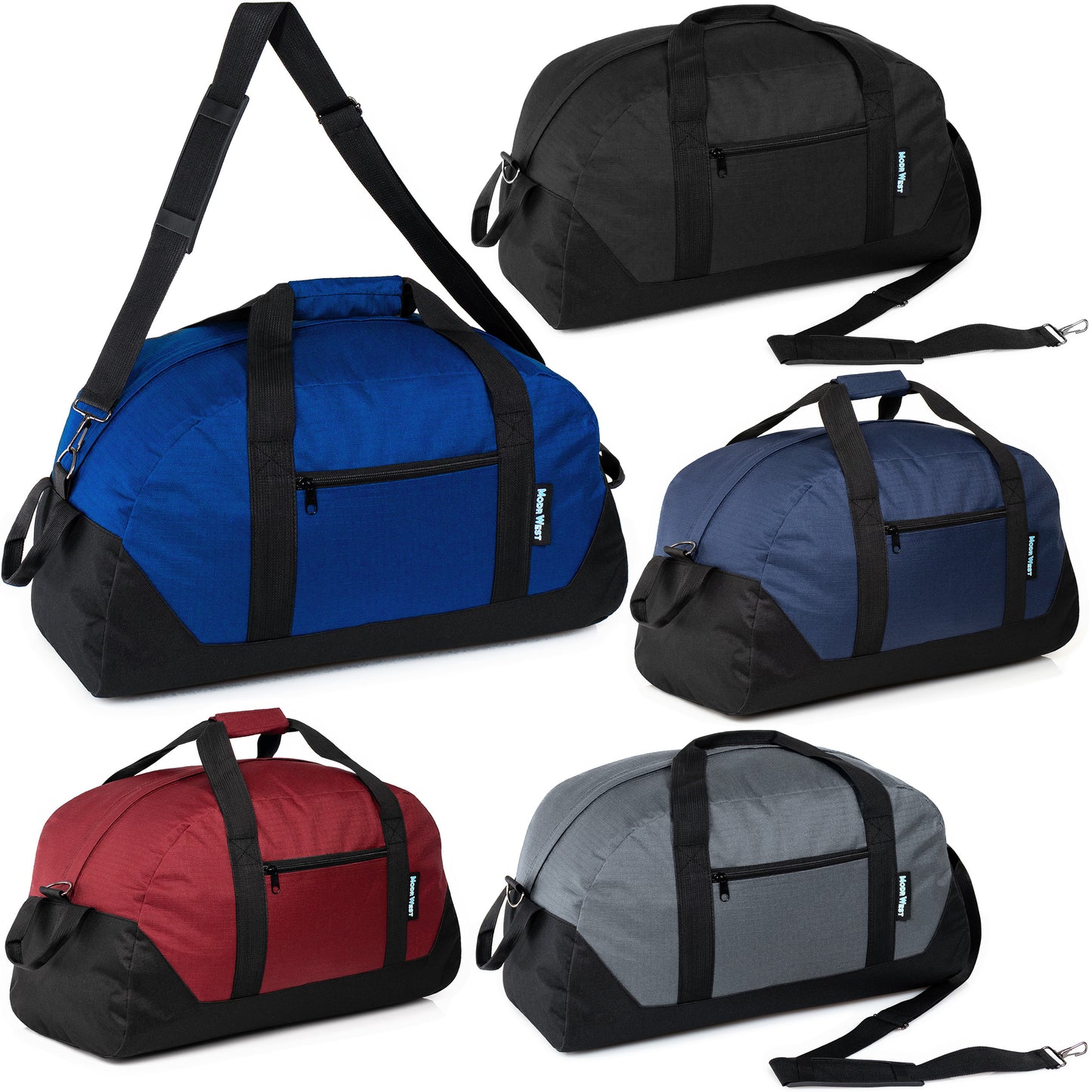 30" Dome Shaped Wholesale Duffel Bag in Bulk in 5 Assorted Colors - Bulk Case of 12 ($13.50 / UNIT - ITEM: DWDB-005-12)