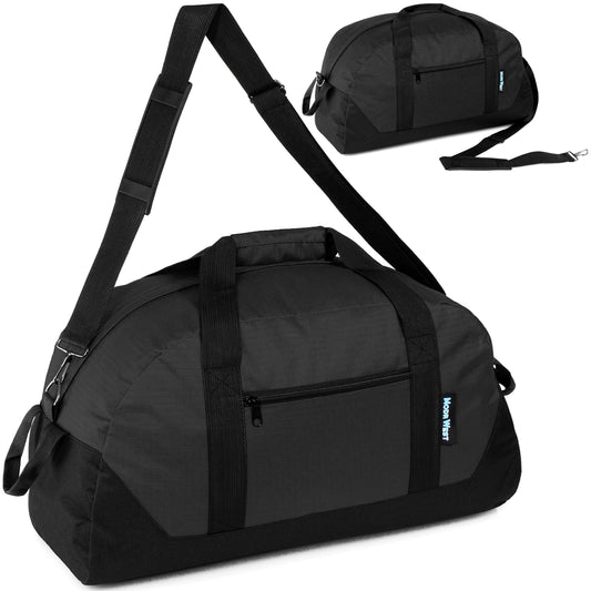 20" Dome Shaped Wholesale Duffel Bag in Bulk in Black - Bulk Case of 12 ($9.00 / UNIT - ITEM: DWDB-002-24)