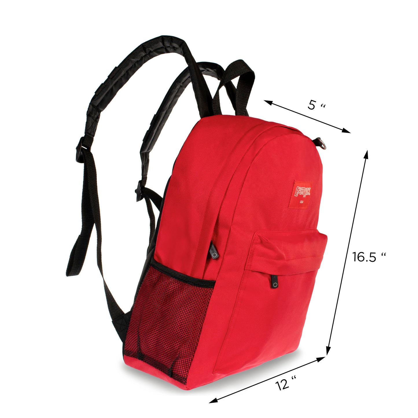 17" Classic Solid Color Wholesale Backpacks in 11 Colors - Bulk Case of 24 ($7.75 / UNIT - ITEM: DWBP-263-24)