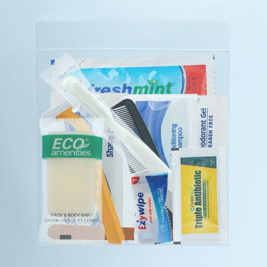 11 Piece Wholesale Hygiene Kits in Bulk - Case of 96 ($2.15 / KIT - ITEM: DWHK-113-96)