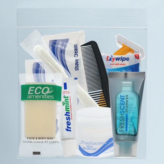 10 Piece Wholesale Hygiene Kits in Bulk - Case of 96 ($2.80 / KIT - ITEM: DWHK-115-96)