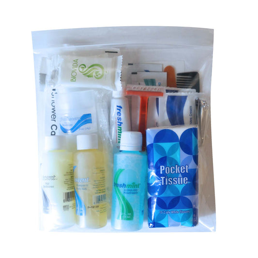 18 Piece Wholesale Hygiene Kits in Bulk - Case of 24 ($6.85 / KIT - ITEM: DWHK-109-24)