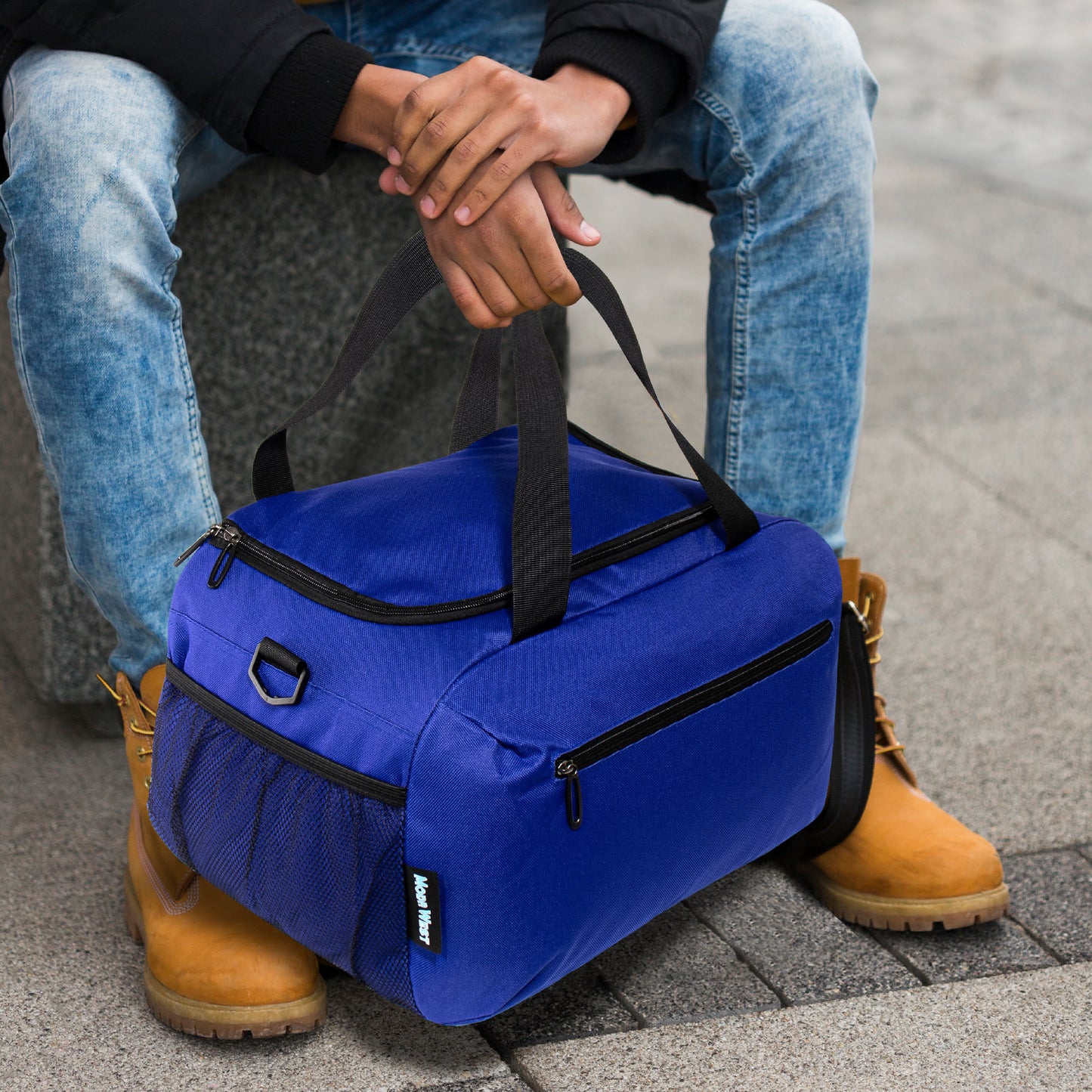 24" Wholesale Duffel Bag with 2 Compartments in 5 Assorted Colors - Bulk Case of 12 ($12.00 / UNIT - ITEM: DWDB-011-12)
