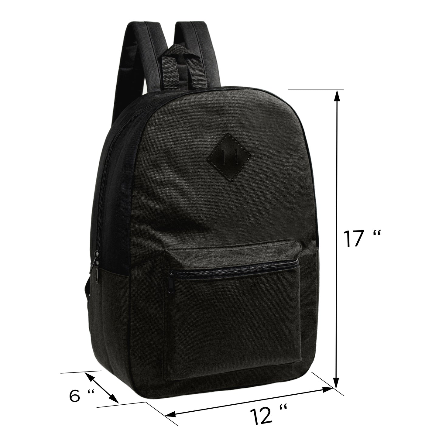 17" Diamond Patch Wholesale Backpacks in 6 Colors - Bulk Case of 24 ($4.60 / UNIT - ITEM: DWBP-307-24)
