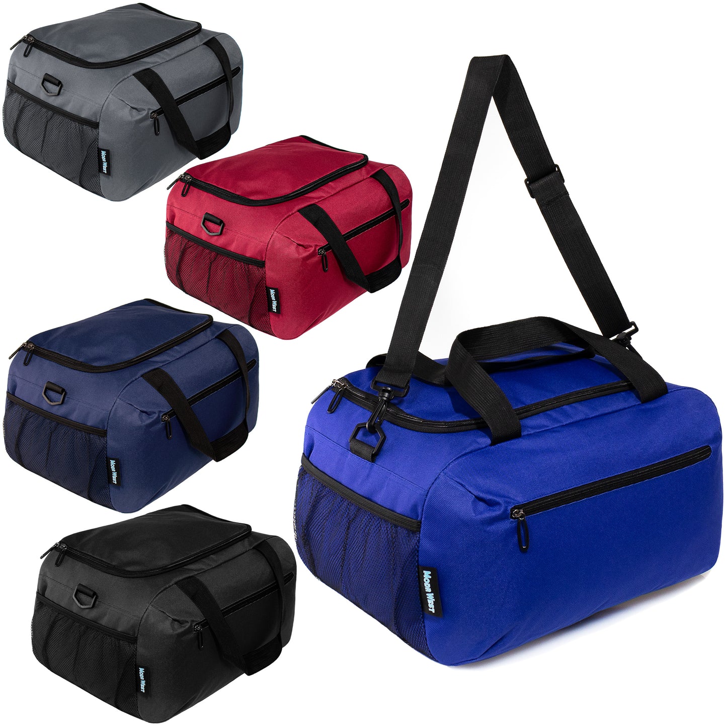 24" Wholesale Duffel Bag with 2 Compartments in 5 Assorted Colors - Bulk Case of 12 ($12.00 / UNIT - ITEM: DWDB-011-12)