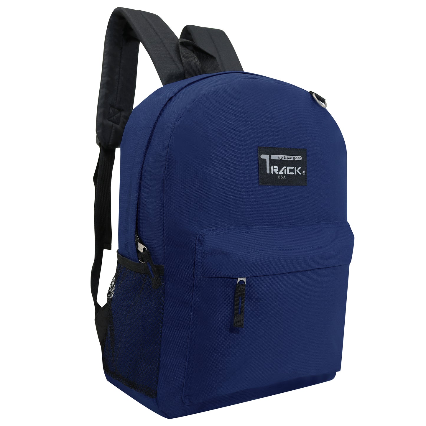 Classic Wholesale 17" Backpacks for Back to School in Navy Blue - Bulk Case of 24 ($7.65 / UNIT - ITEM: DWBP-286-24)
