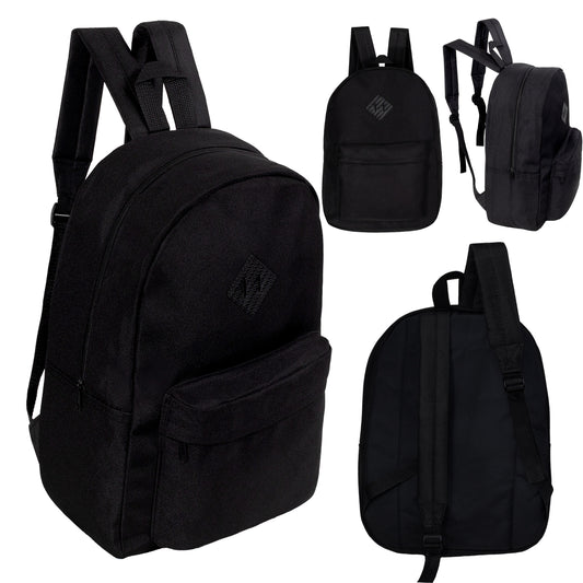 black backpacks in bulk with a padded back for school