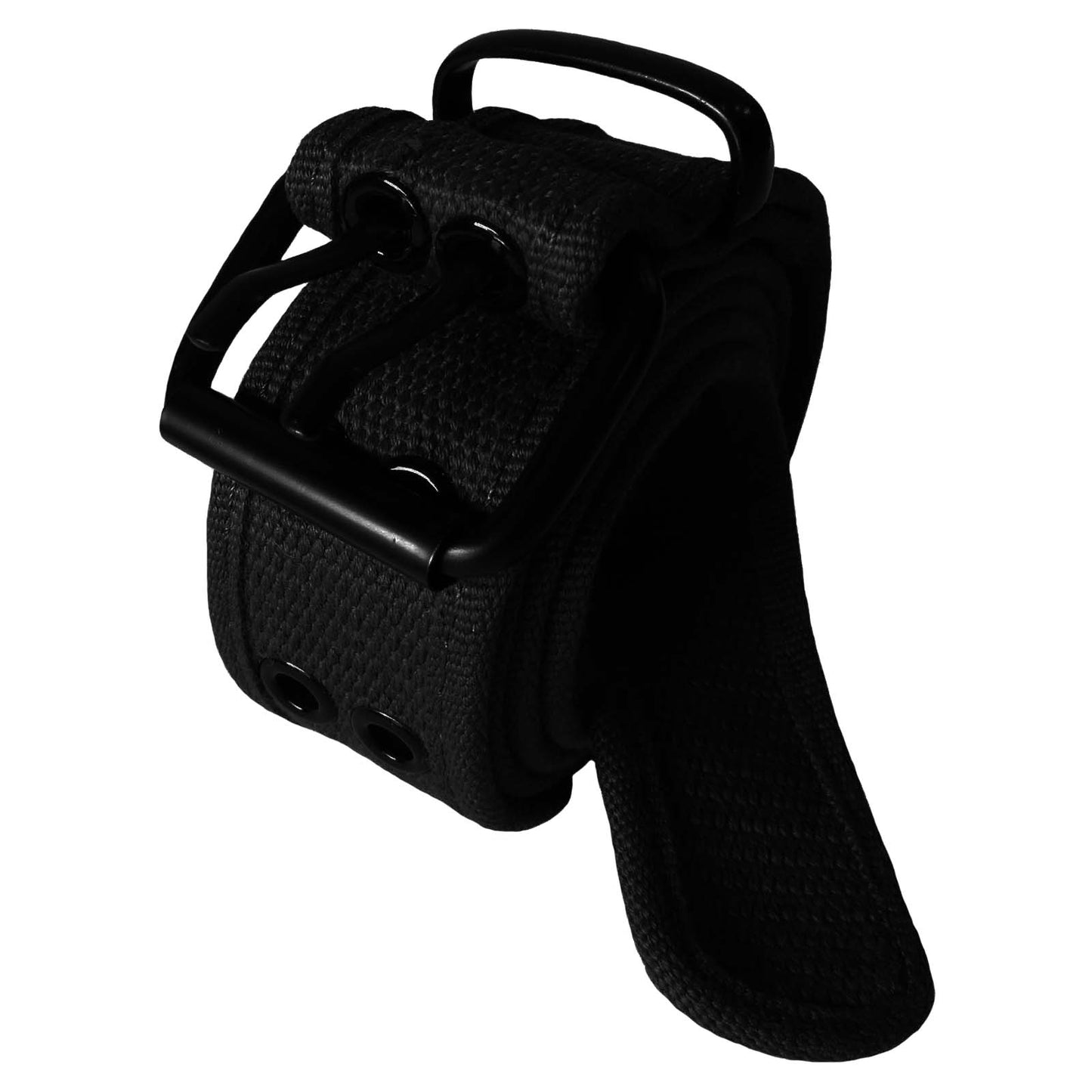 men's wholesale canvas grommet belt in black