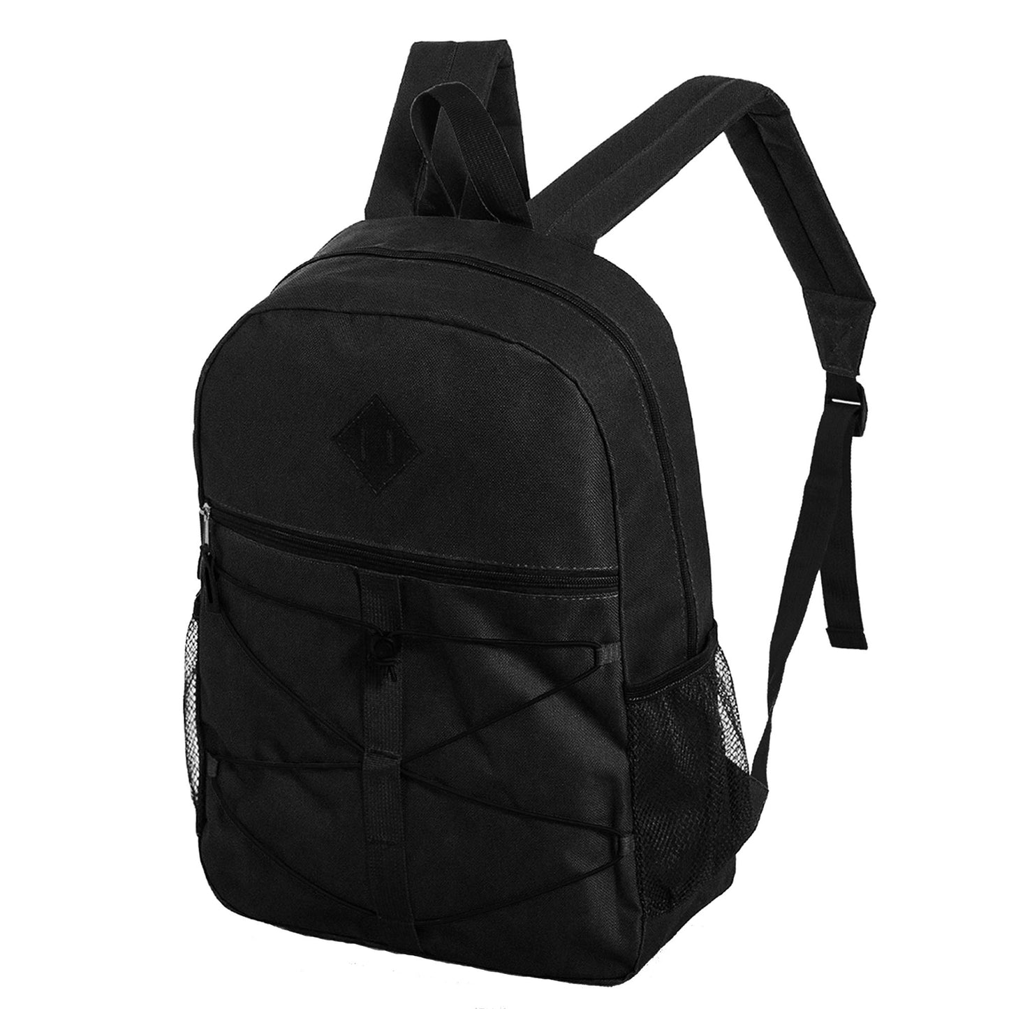 18" Bungee Wholesale Backpacks in 8 Assorted Colors - Bulk Case of 24 ($6.90 / UNIT - ITEM: DWBP-361-24)