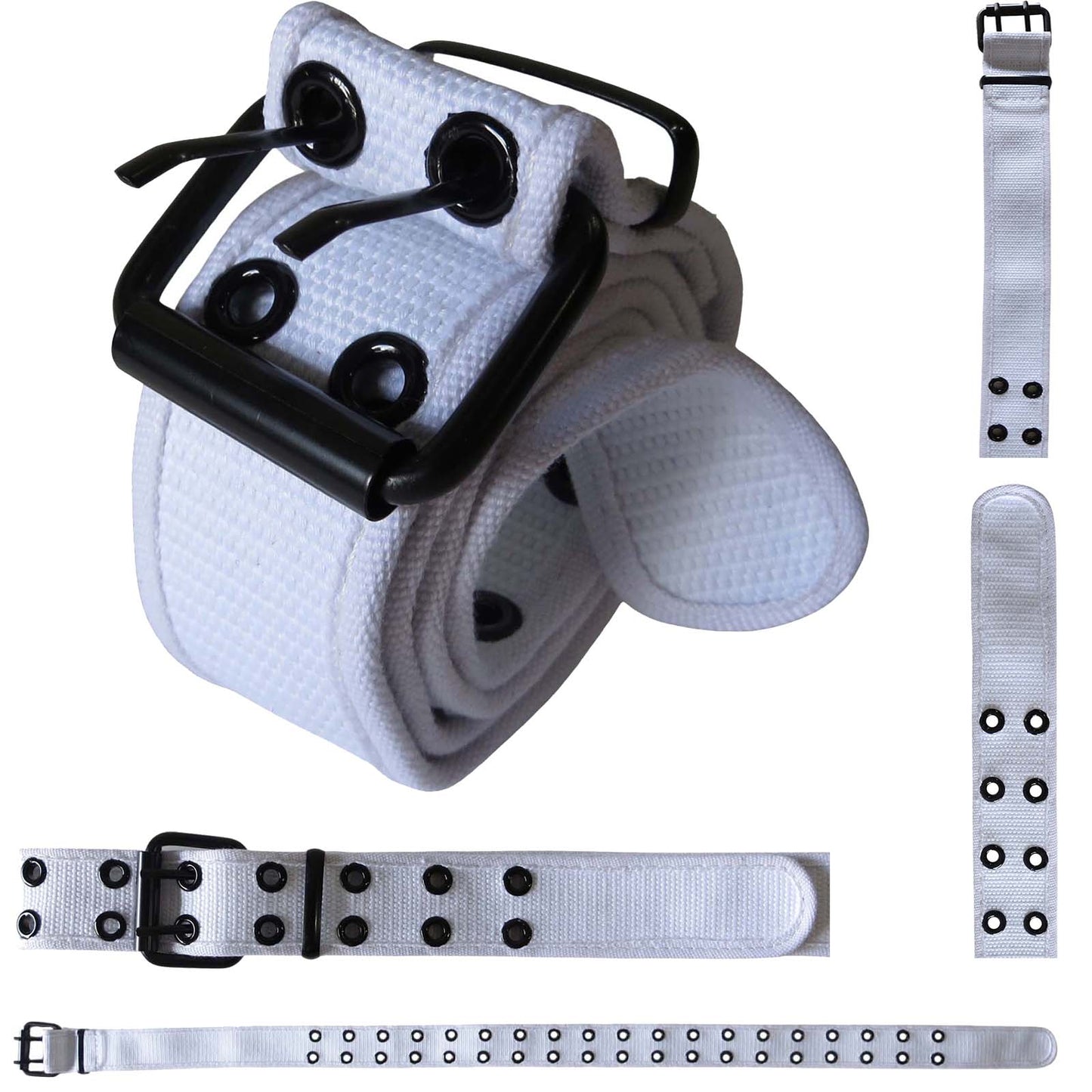 white wholesale grommet belt