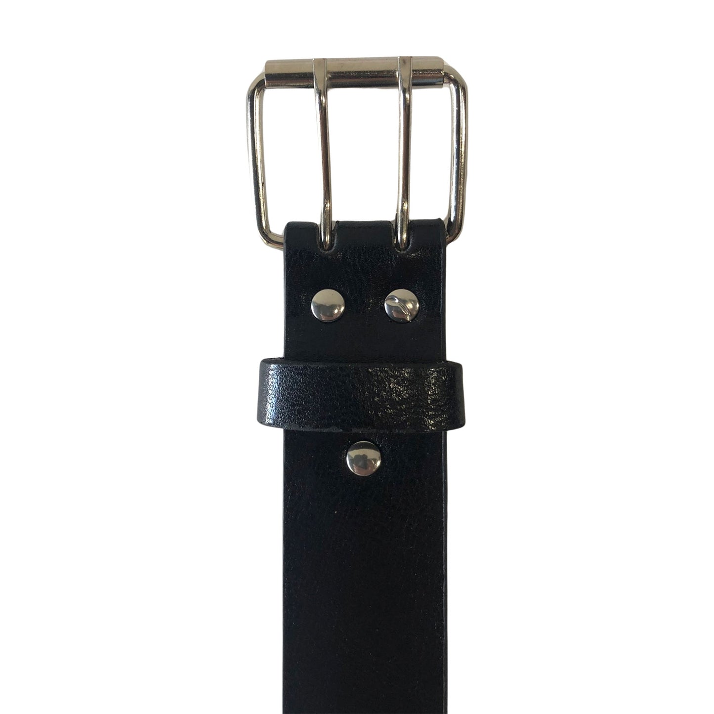 mens wholesale 2 hole black leather grommet belt