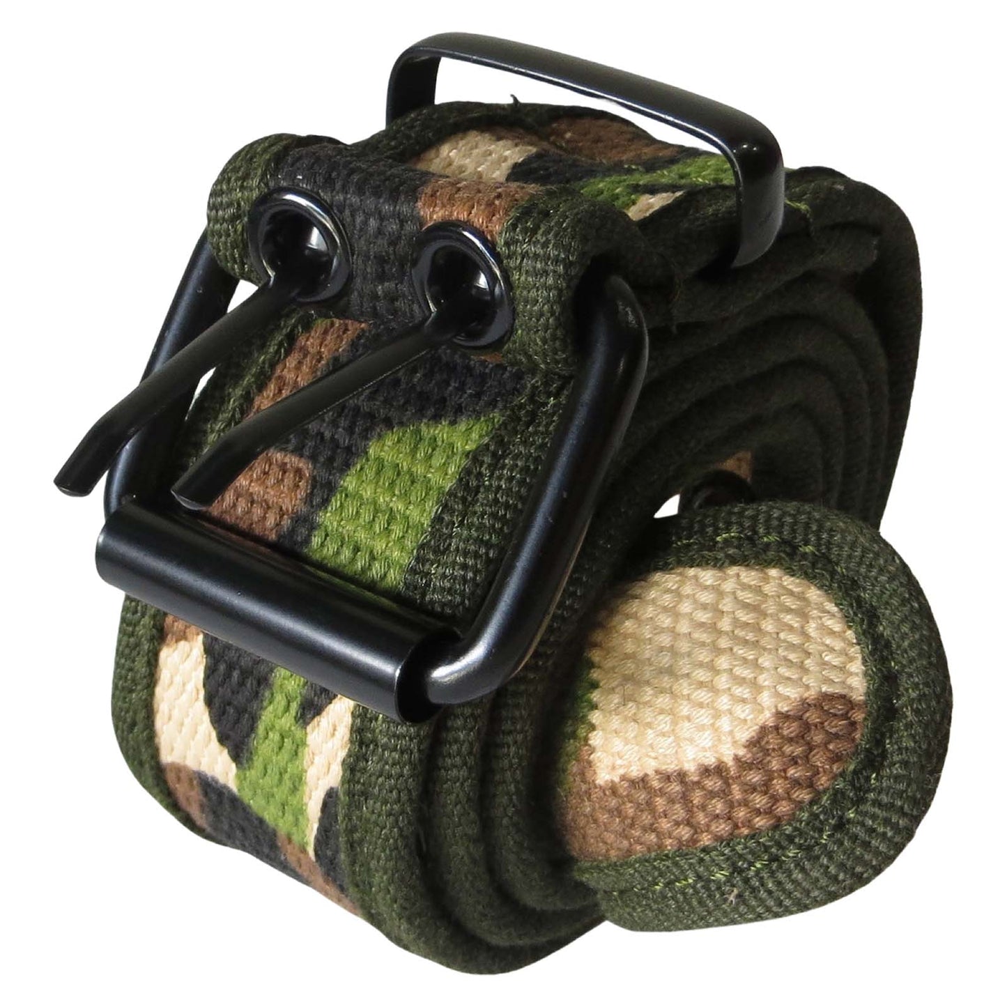 camo men's wholesale canvas grommet belt