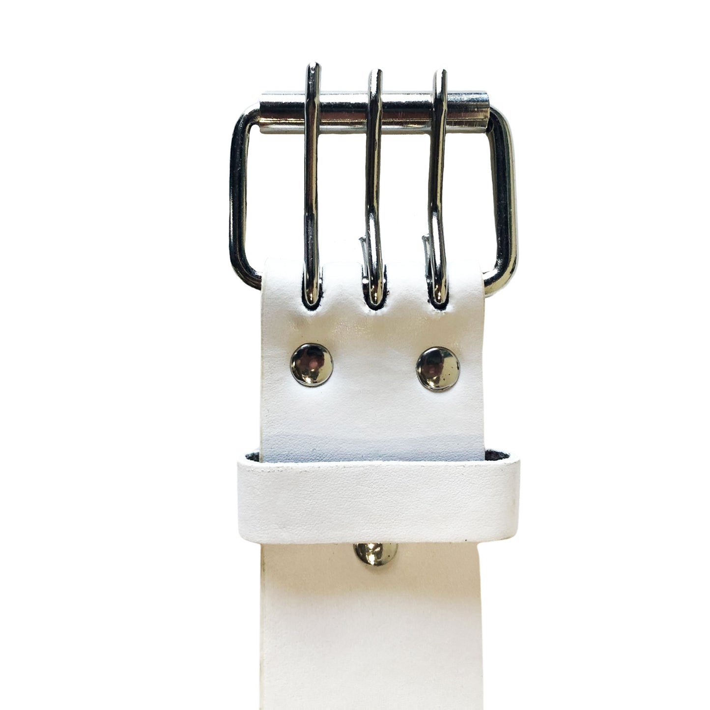 wholesale white leather grommet belt for men