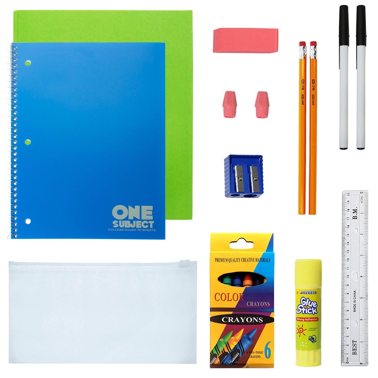 18 Piece Wholesale School Supply Kit Bulk School Supplies
