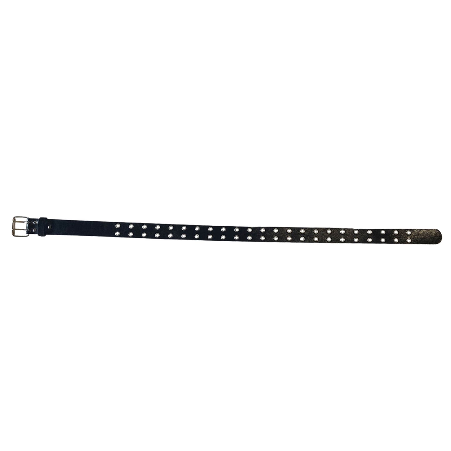 12 pack wholesale 2 hole black leather grommet belt for men