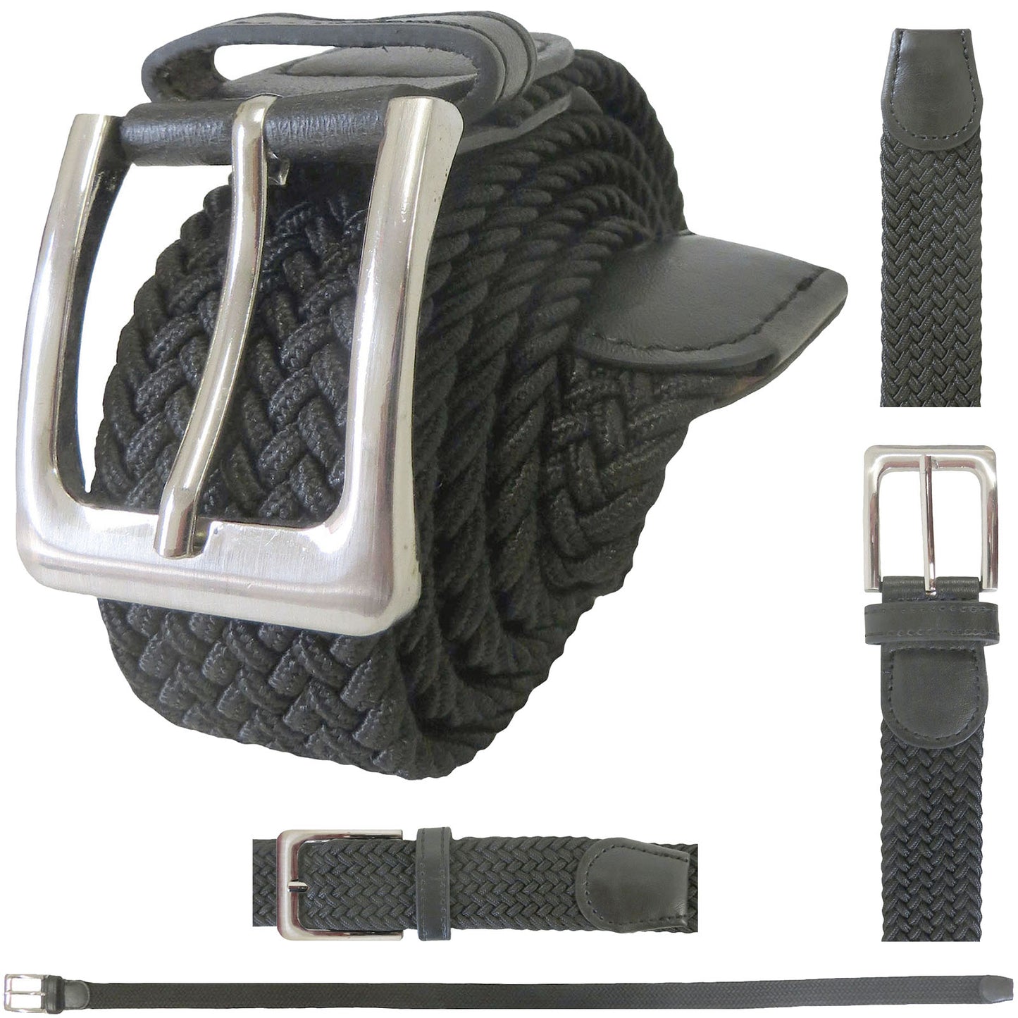 LARGE PACK (3-L, 4-XL, 7-2XL) STRETCH-BELT-DARK-GRAY (14 PIECE PACK - $3.50 / PIECE)