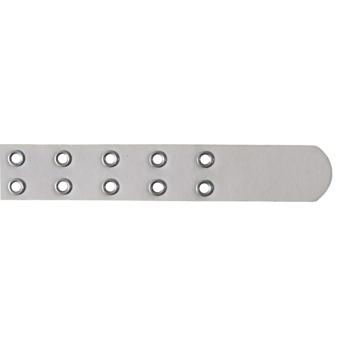 wholesale white leather grommet belt