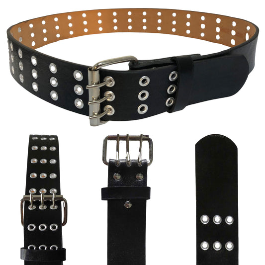 black leather wholesale men's leather skull design belt