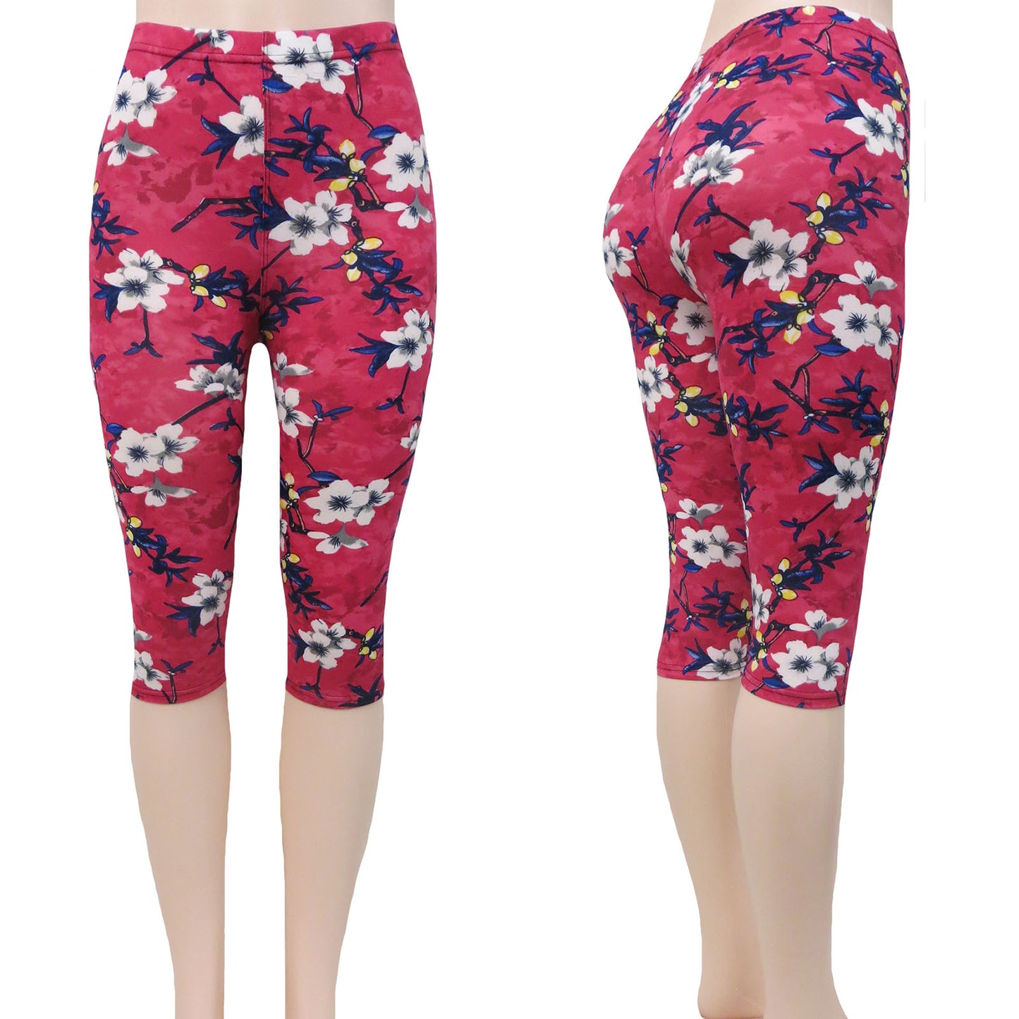 ITEM NUMBER: AP730-CHARLIZE (12 PIECE PACK WAS $2.75 - CLEARANCE SALE JUST $1.50 / PIECE) MULTICOLOR PATTERNED CAPRI LEGGINGS