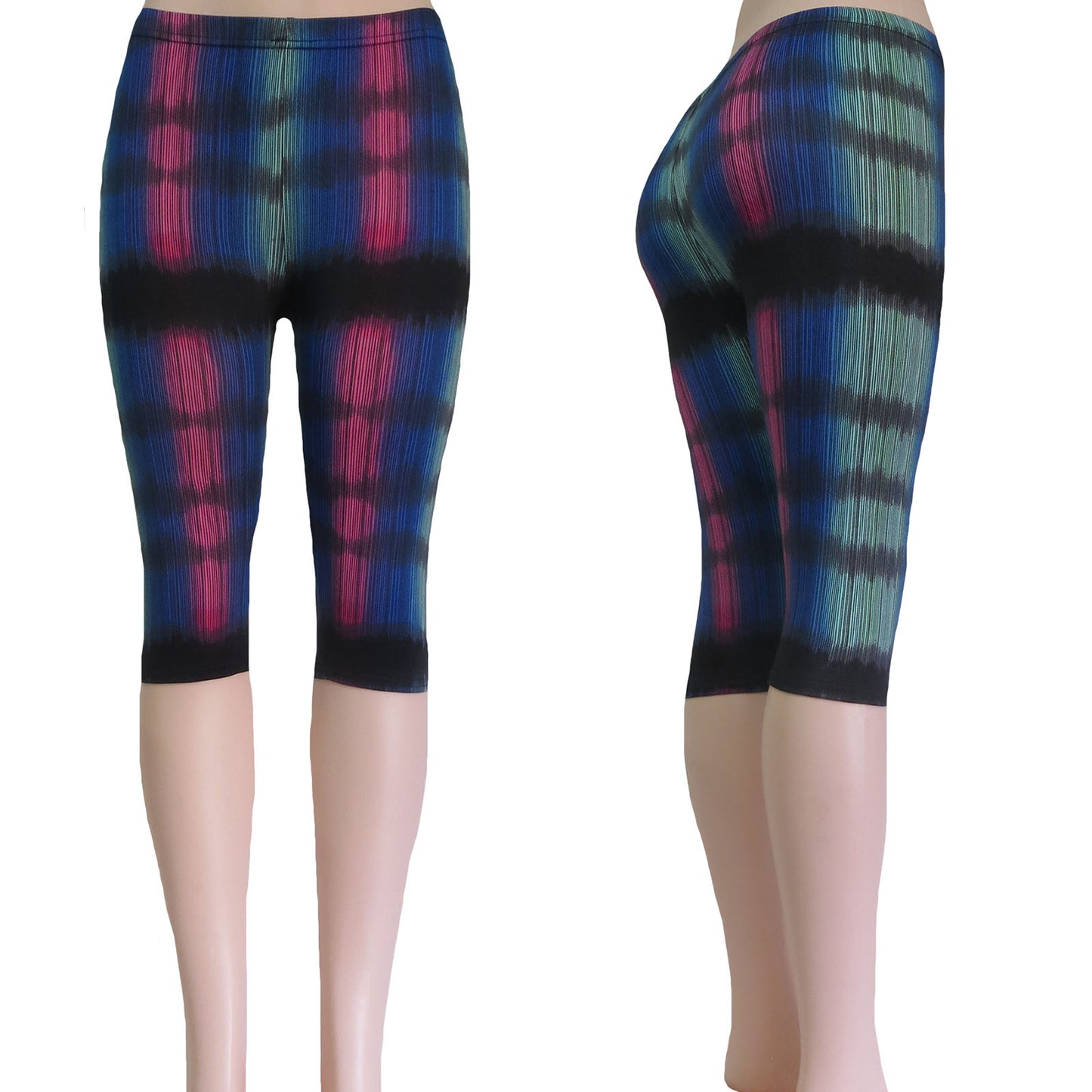 ITEM NUMBER: AP730-PRISM-CAPRI (12 PIECE PACK WAS $2.75 - CLEARANCE SALE JUST $1.50 / PIECE) BLUE PRISM CAPRI LEGGINGS