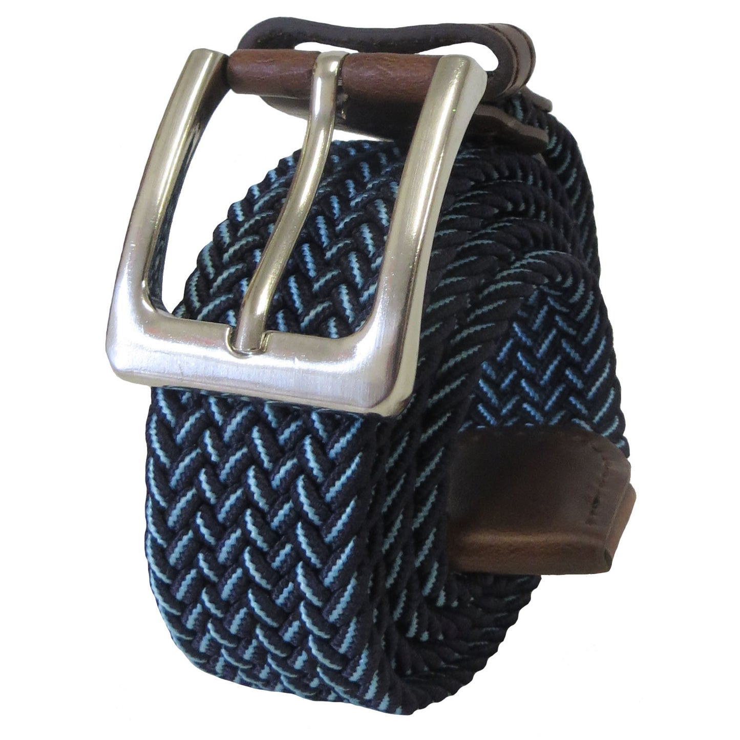 ITEM NUMBER: STRETCH-BELT-BLUE-MULTI (12 PIECE PACK - $3.50 / PIECE) ELASTIC STRETCH BELT IN BLUE MULTI