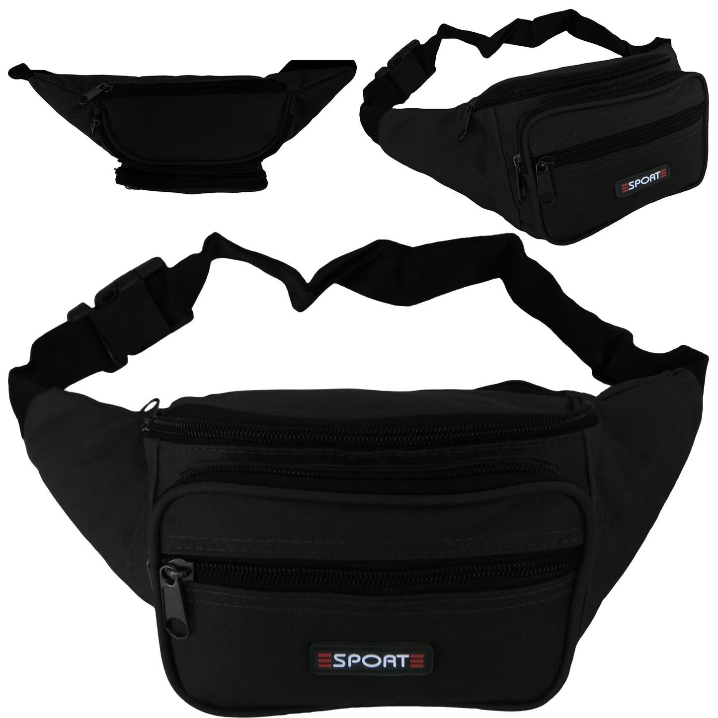 wholesale black fanny pack waist bag for men or women