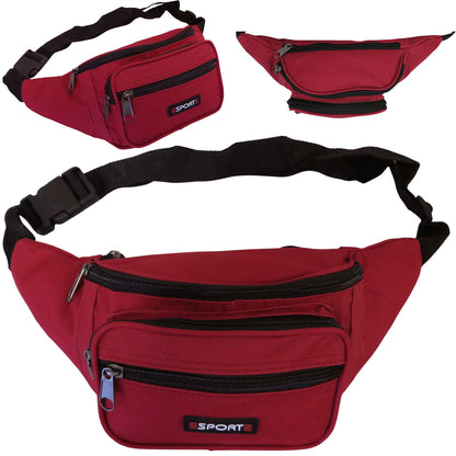 red wholesale fanny pack waist bag for men and women casual wear and travel