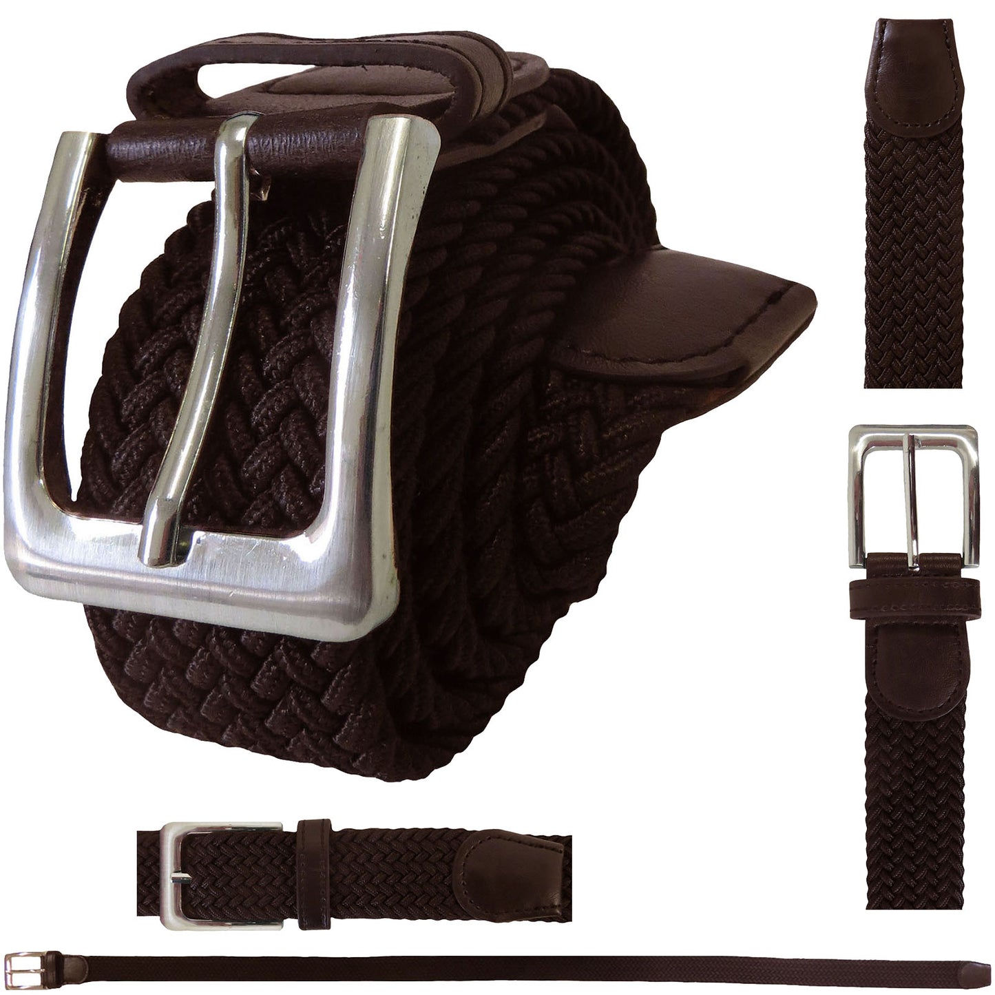 ITEM NUMBER: STRETCH-BELT-BROWN (12 PIECE PACK - $3.50 / PIECE) ELASTIC STRETCH BELT IN BROWN