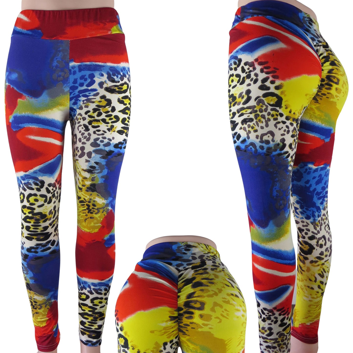 scrunch butt animal print leggings wholesale