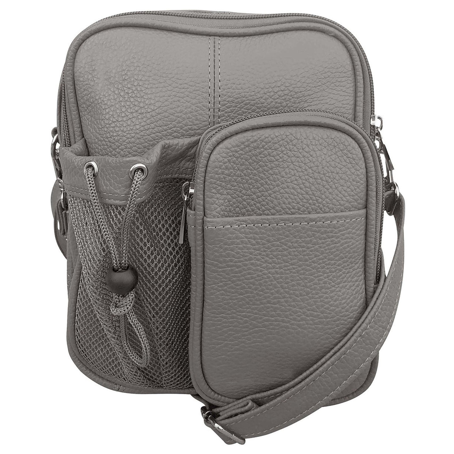 wholesale leather convertible crossbody backpack travel bag in gray
