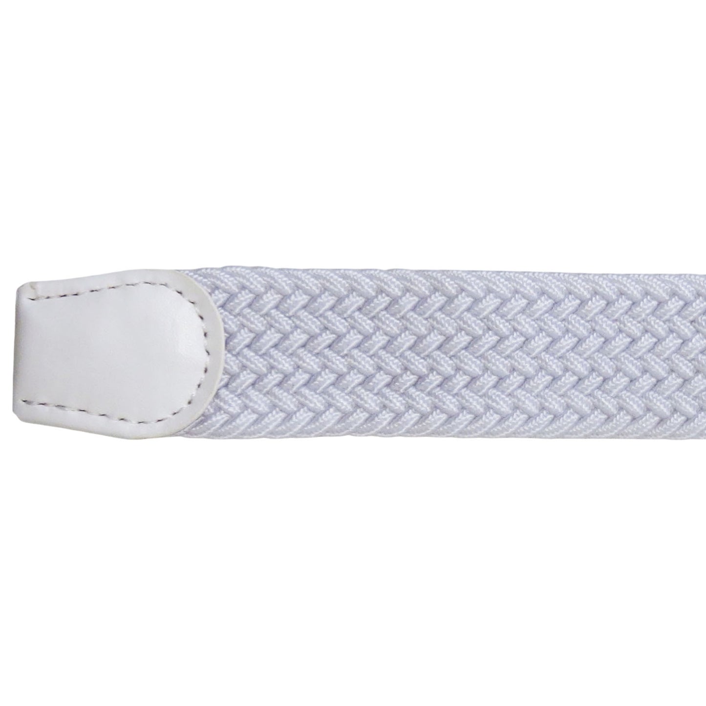 wholesale elastic stretch belt in white braided