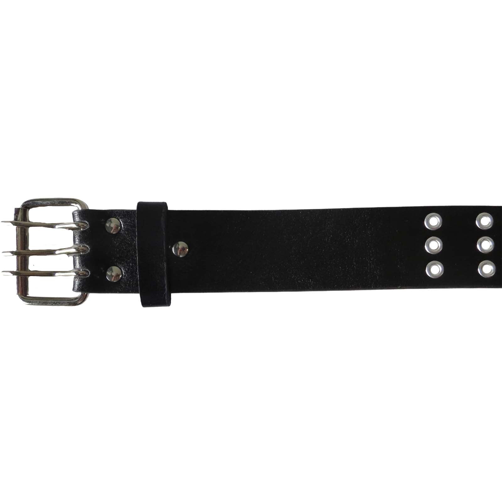 3 hole wholesale grommet belt for men in black