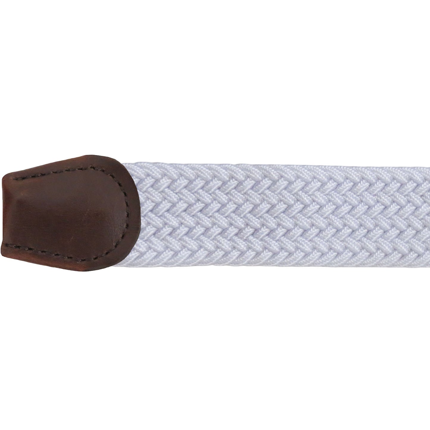 wholesale elastic stretch belt in white braided