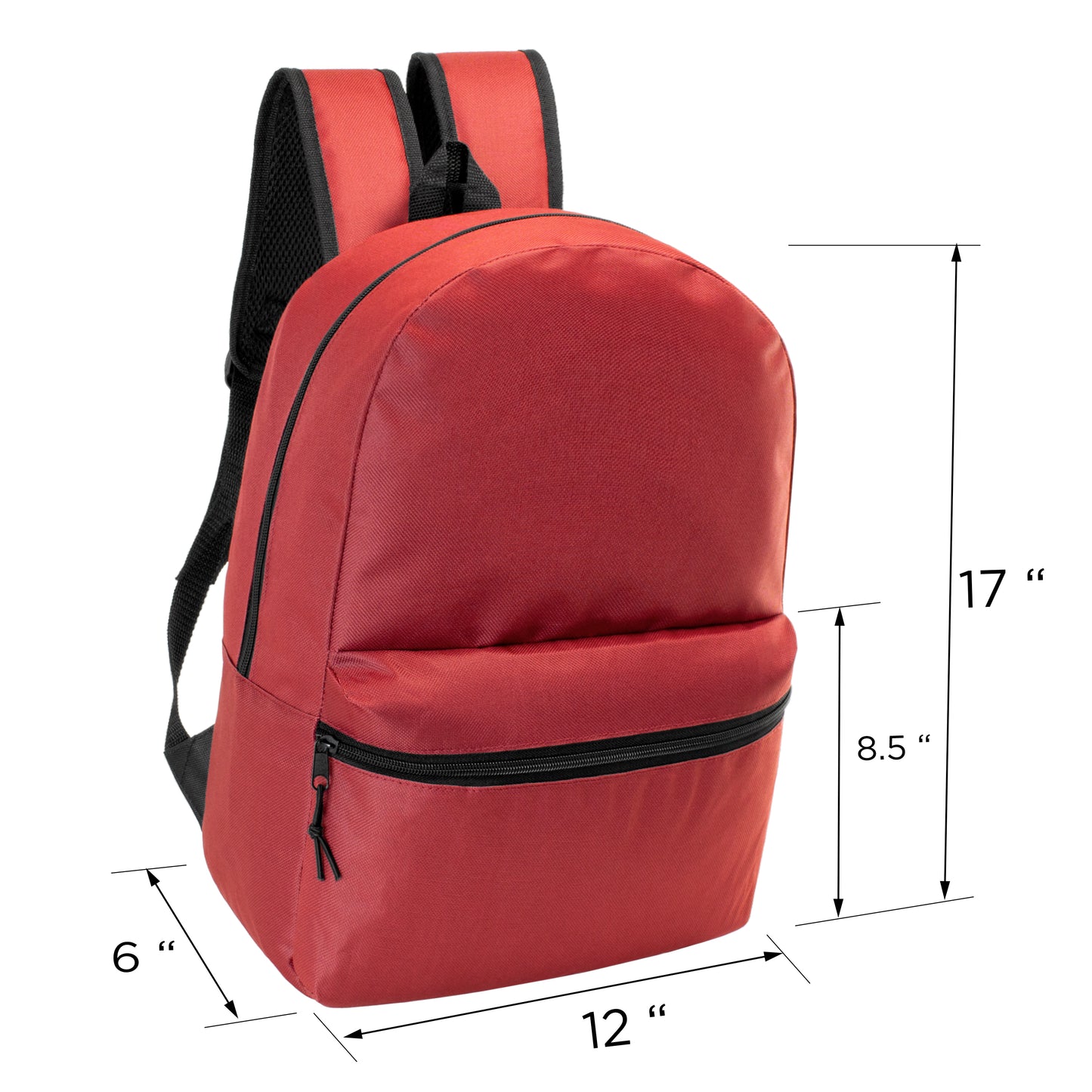 12  Basic 17" Wholesale Backpacks & 12 Bulk School Supply Kits | Choose Your Kit