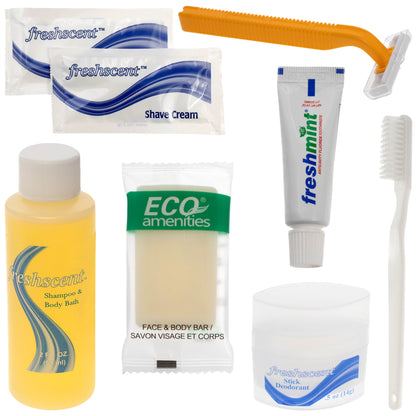 8 Piece Wholesale Hygiene Kits in Bulk - Case of 96 ($2.90 / KIT - ITEM: DWHK-102-96)