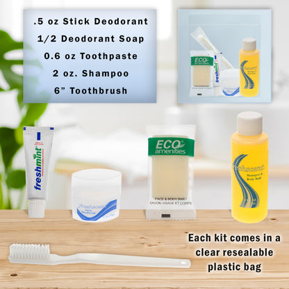 5 Piece Wholesale Hygiene Kits in Bulk - Case of 96 ($2.40 / KIT - ITEM: DWHK-103-96)