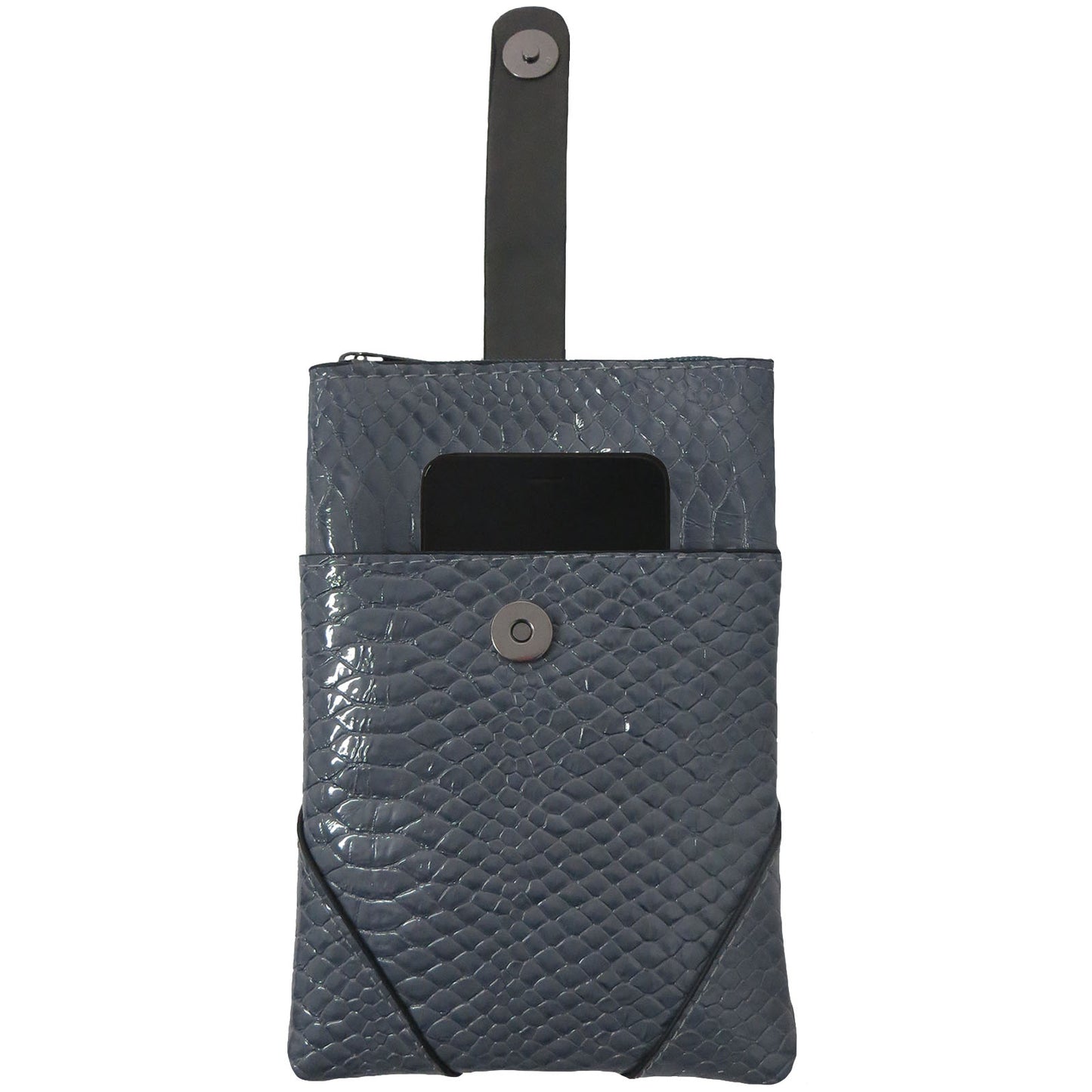 ITEM NUMBER: XB025-LEAH (12 PIECE PACK - $1.75 / PIECE CLEARANCE ITEM - LIMITED QUANTITY) SNAKE PRINT CROSSBODY PHONE BAG