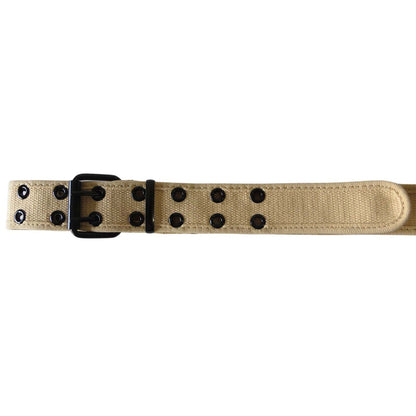 men's wholesale canvas grommet belt beige