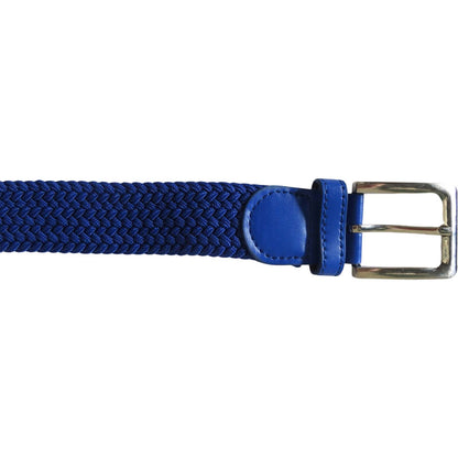 braided woven royal blue stretch belt