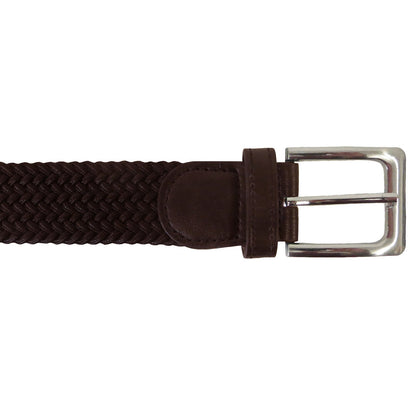 SIZE LARGE ONLY: STRETCH-BELT-BROWN (12 PIECE PACK - $3.50 / PIECE) ELASTIC STRETCH BELT IN BROWN