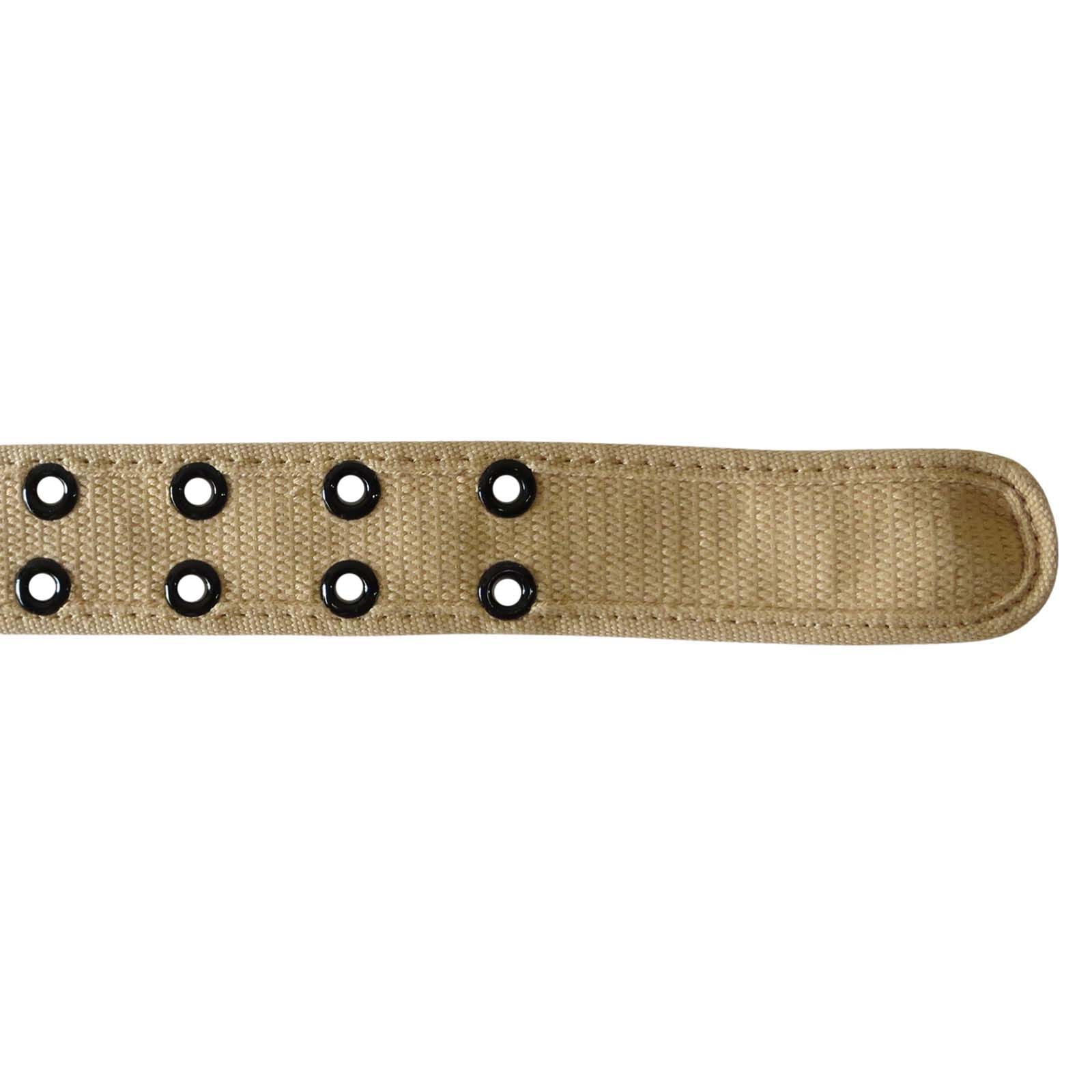 lightweight wholesale canvas grommet belt beige