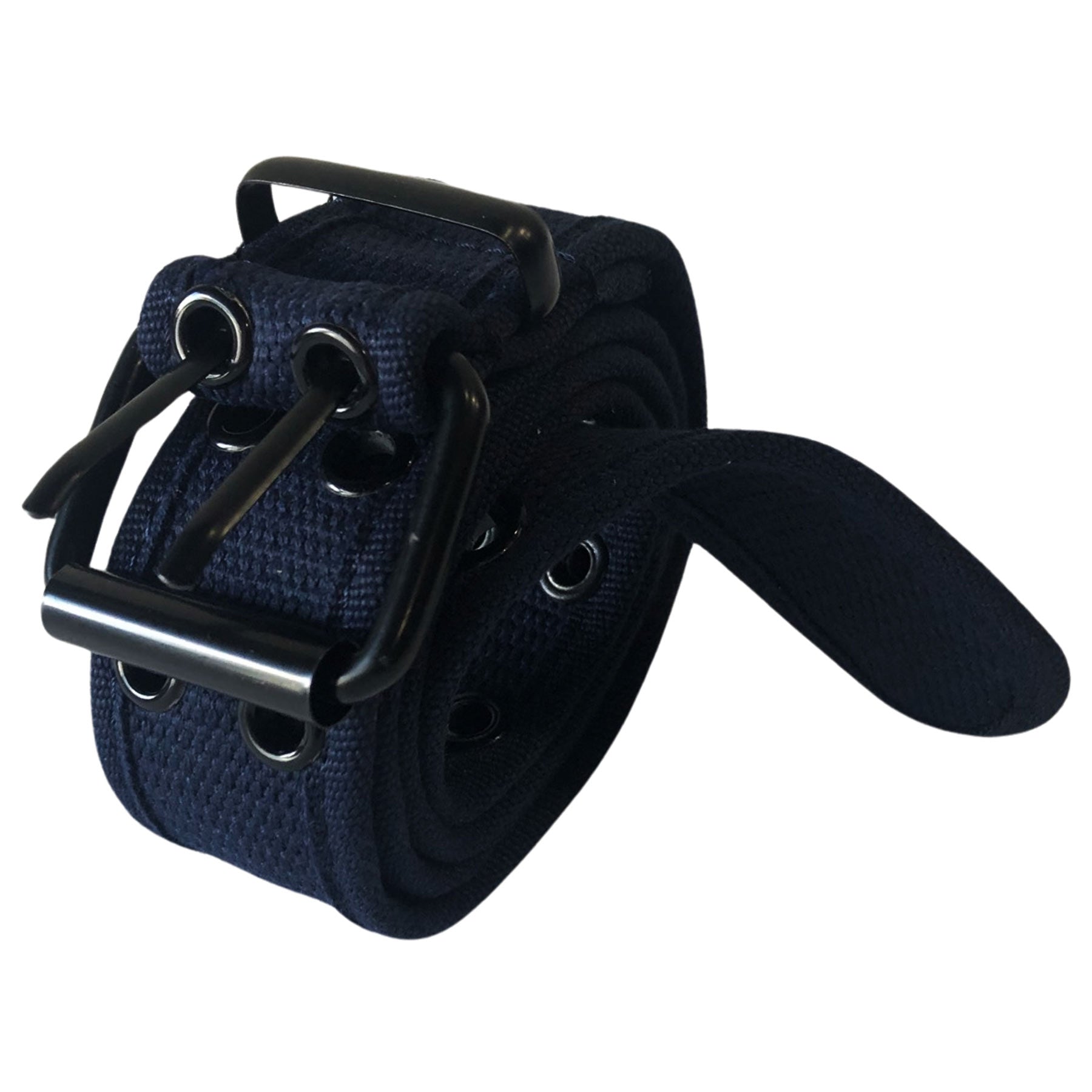 wholesale grommet belt for men in navy blue 